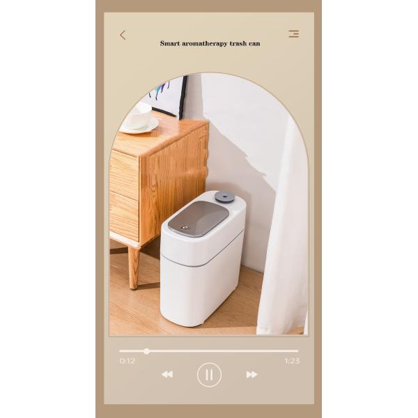 Large Capacity Household Bathroom Aromatherapy Antibacterial Narrow Slit Induction Spray Storage Bucket Waste Bins Trash Can