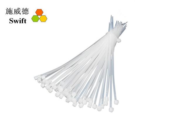 White Color T25120 Zip Nylon Cable Ties Material Nylon 66 Reach RoHS Certificate