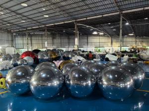 Wholesale Events Party Stage Club Shop Decoration Advertising Inflatable Mirror Ball Inflatable Mirror Balloon PVC Mirror Sphere from china suppliers