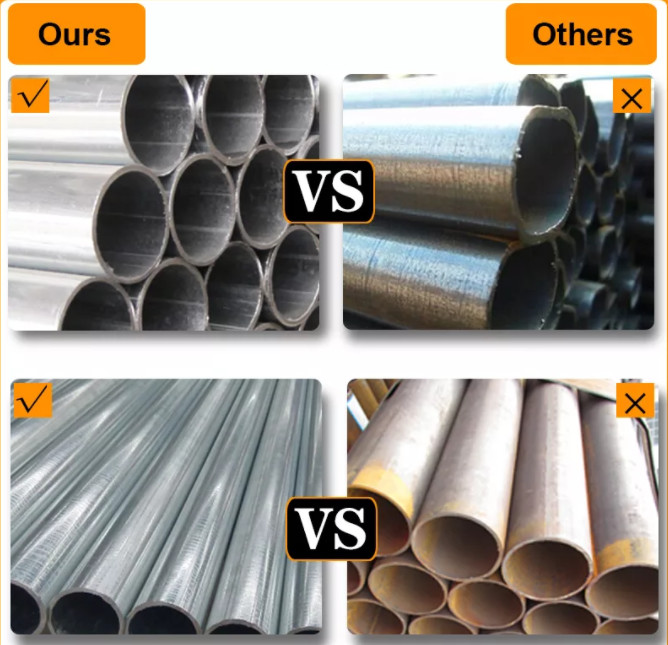 TISCO Hot Dipped Gi Steel Pipe 1/2" To 16'' Galvanized Welded Pipe