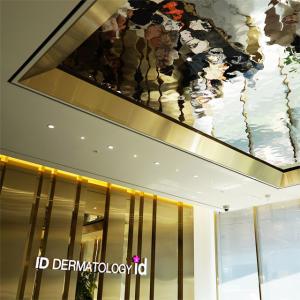 Wholesale 304 316 201 mirror polished silver gold champagne colored booming steel molded mirror stainless steel rippled sheet from china suppliers