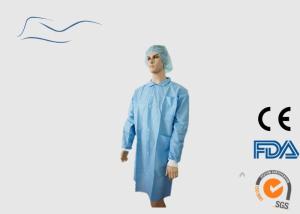 Wholesale SMS Safety Wear Disposable Visitor Coats Various Size Ties On Neck / Waist from china suppliers