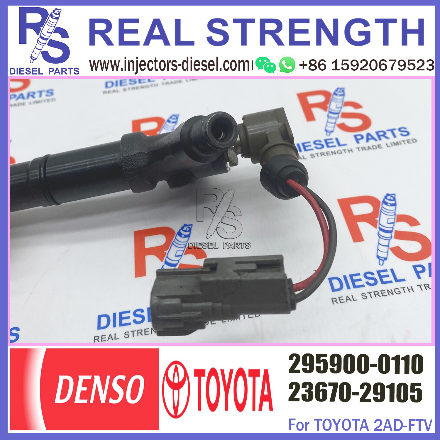 Common Rail Diesel Injector 295900-0110 for TOYOTA 2.2 D4D D-CAT 23670-29105