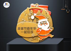 Wholesale 70*3MM Zinc Alloy Christmas Tree Santa Claus Stock Medals from china suppliers