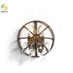 Industrial Retro Iron Crystal Bird Cage Wall Light Double Head Bar Restaurant