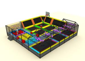 Wholesale Commercial Soft Play Trampoline , Galvanized Steel Pipe Big Trampoline Park from china suppliers