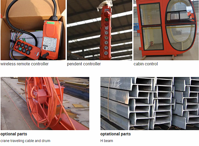 Double Girder mechanical Gantry Crane Rail Track With Electric Hoist Lifting 1