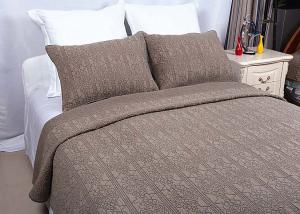 Wholesale 100% Linen Cotton Bedspreads And Coverlets Plain Dyed Geometric Embroidered from china suppliers