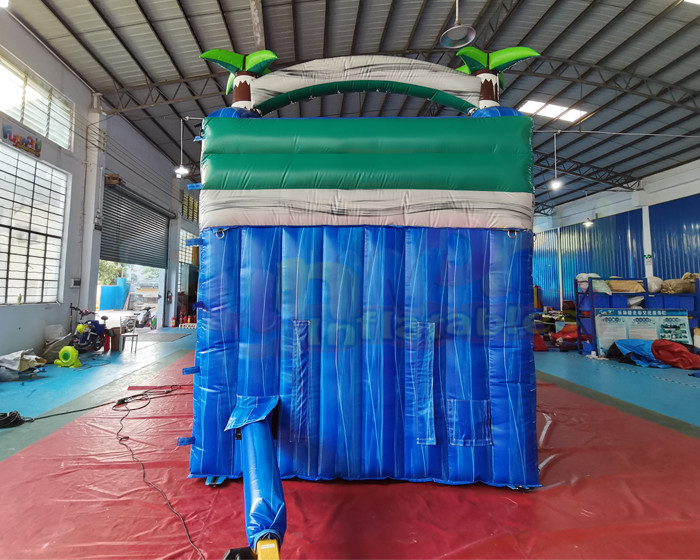 Commercial 1000D Palm Tree Bounce House With Slide