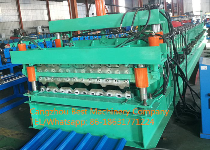 Color Steel Glazed Tile And Roofing Sheet Forming Machine 8-12m/Min Speed