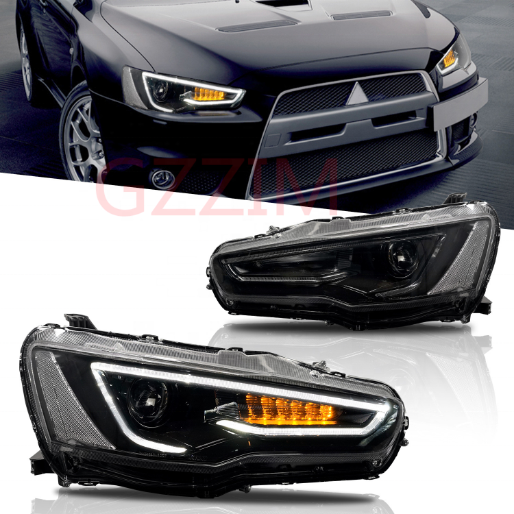 Auto Parts ABS Plastic LED Front Light Parts Head Lamp For Mitsubishi Lancer 2008-2018