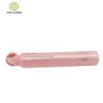 Pink Oval Lip Balm Tubes Silver Hot Stamping Silk Screen Printing