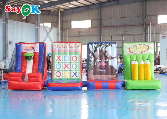 Interactive Tarpaulin Inflatable Sports Games For Team Building Screen Printing