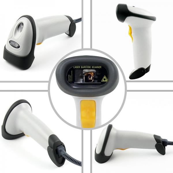 Quality Long Range Scan RS232 Barcode Scanner / USB Handheld Scanner For Coffee Shops for sale