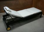 Outdoor Patio Rattan Sun Lounger , Balcony Dark Brown Lounger