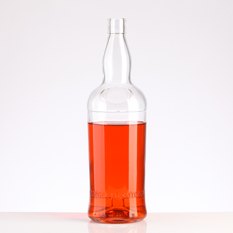 Industrial Beverage Glass Bottle 750ml Round Liquor Bottle with Cork Stopper