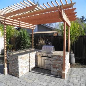 Wholesale Waterproof WPC Composite Deck Pergola Wood Plastic Composite Modern Redwood Pergola from china suppliers