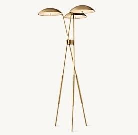 China Hardwired Contemporary Floor Lamps Lacquered Burnished Brass Marble Floor Lamp on sale
