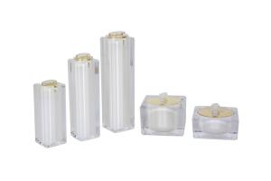 Wholesale 100ML Airless Cosmetic Pump Bottle Cream Jar For Daily Face Moisturizing Skincare Set from china suppliers