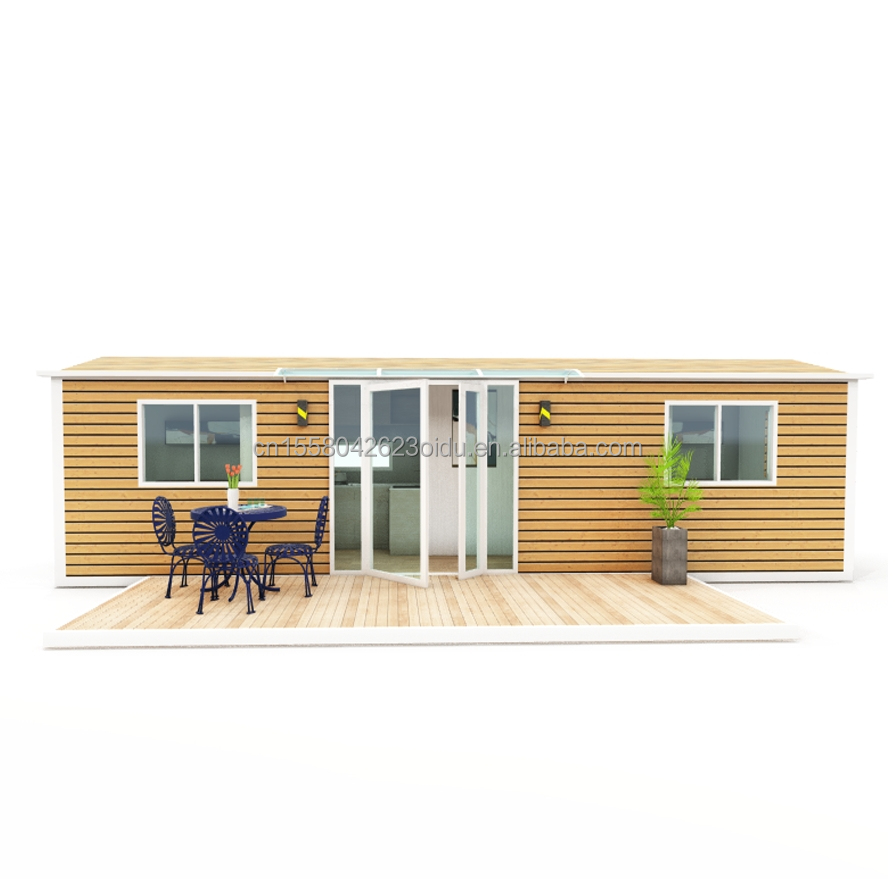 Vacation Style Family Prefabricated Wooden House with 2 Bedrooms 1 Bathroom 1 Kitchen Directly