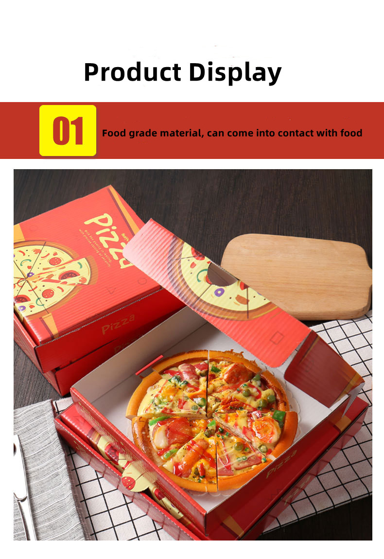 Custom Logo Bulk Rectangle Corrugated Cardboard Pizza Boxes 30 Inch Cajas White Kraft