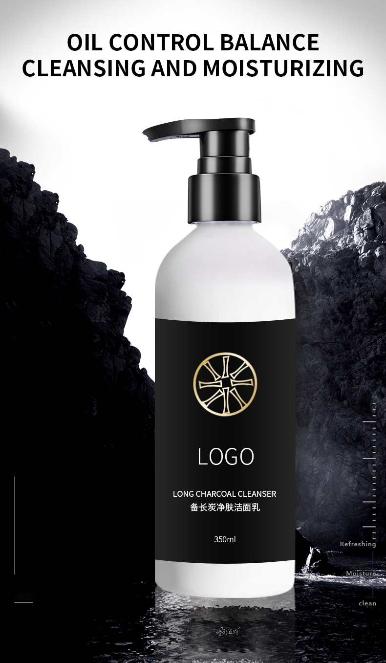 350g Charcoal Foam Cleanser Mens Skincare Products Black Head Remove