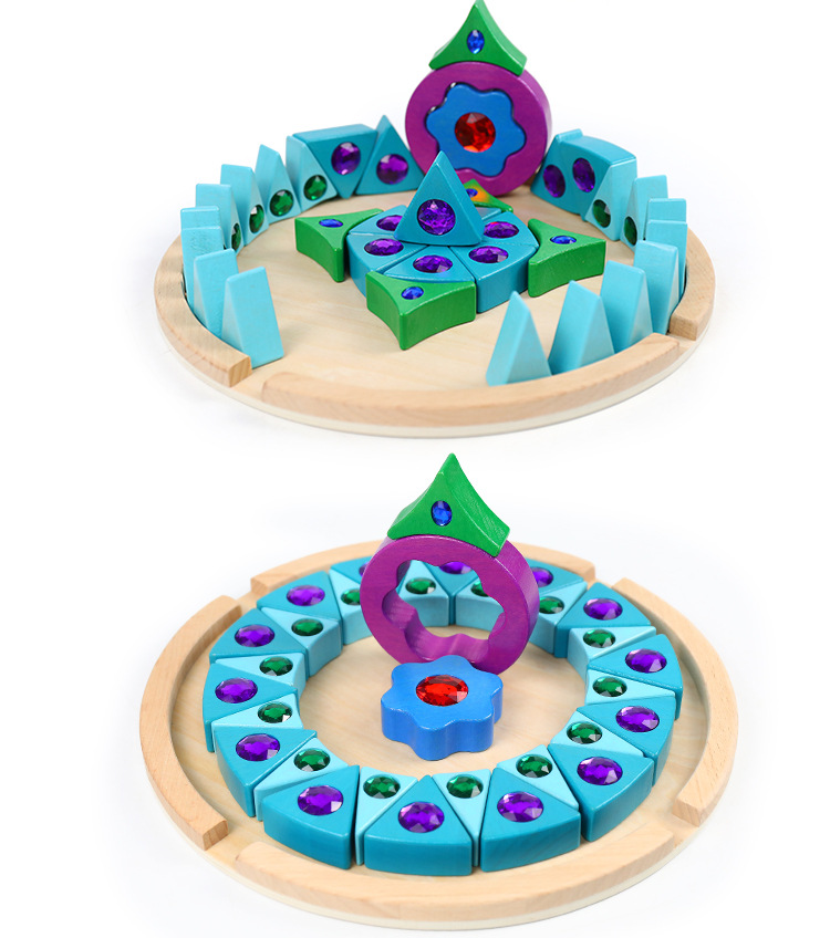 Creative Rainbow Building Blocks Mandala Diamond Wisdom Assembly Game