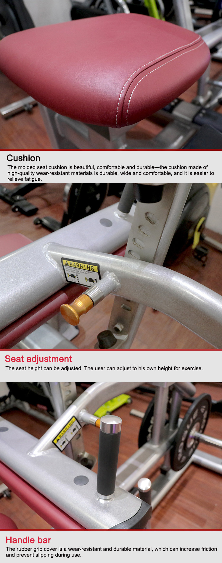 Customized Commercial Grade Gym Equipment Plate Loaded Calf Raise Machines