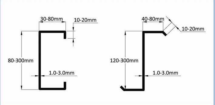 Fast Changeable CZ Purlin Roll Forming Steel Frame and Purlin making machine
