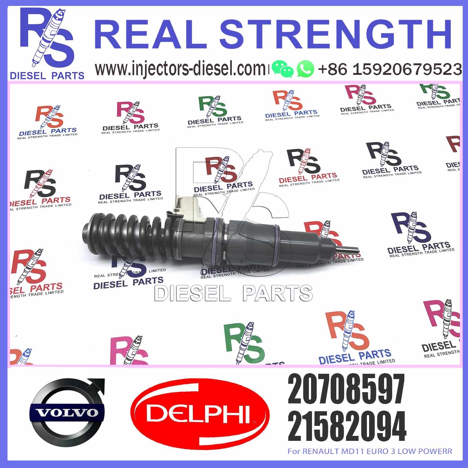 Fuel Injector 21582094 5001867216 7420708597 20708597 BEBE4D04001 For RENAULT MD11 EURO 3 LOW POWER