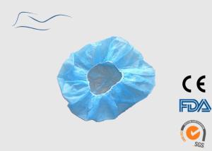 Wholesale Blue Color Disposable Hair Caps , Round Shape Non Woven Cap CE Certification from china suppliers