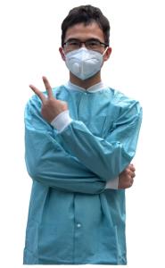 Wholesale Laboratory XL Blue Non Woven Disposable Lab Coats from china suppliers