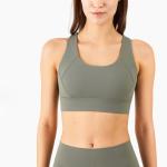 Criss Cross Back Padded Strap Sports Bras For Women Yoga Fitness Tops