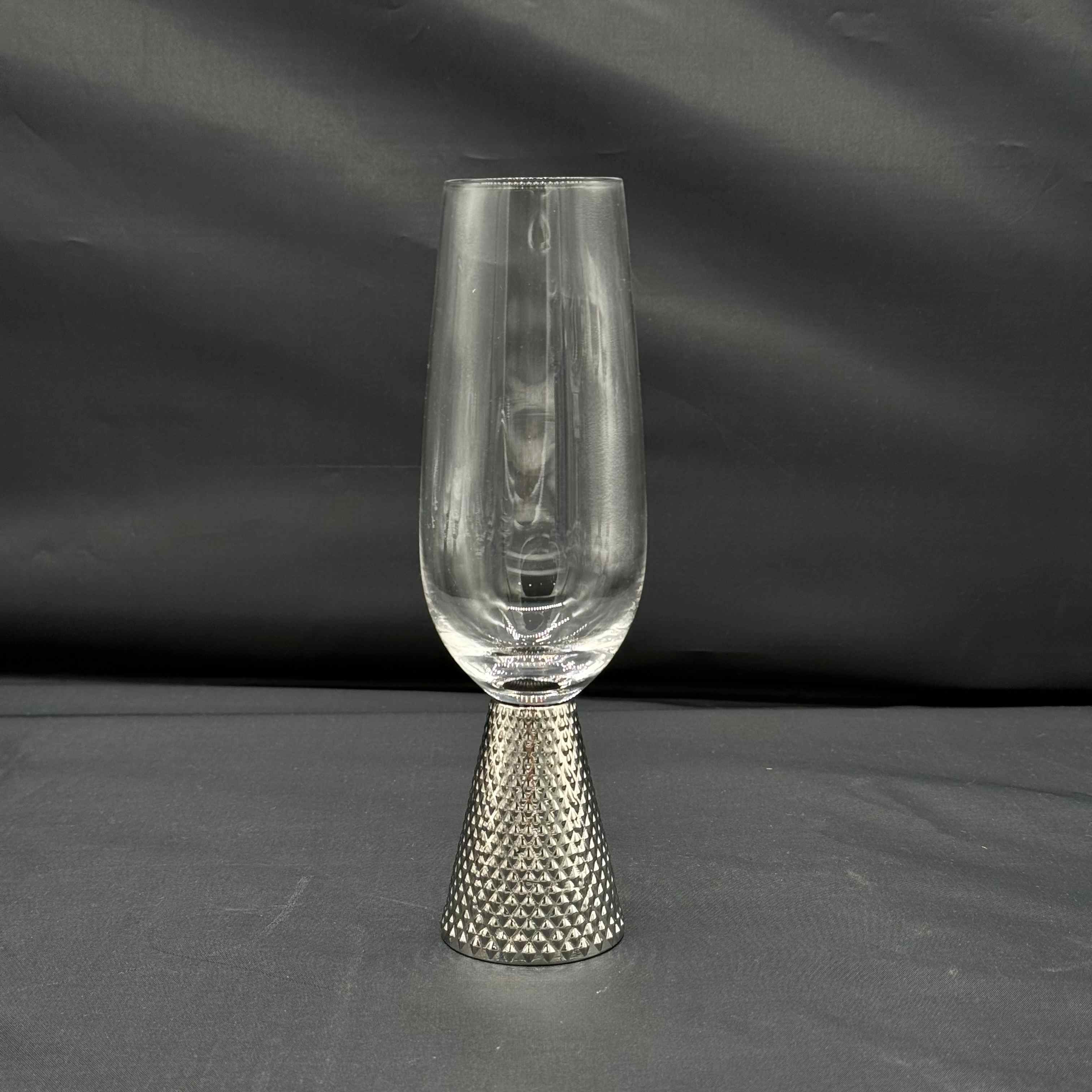 Electroplate Diamond Base Wine Glass Set
