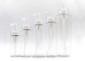 Wholesale 100ml 150ml 200ml 300ml 500ml Luxury Gold Silver Line Pump Clear Cosmetic Plastic Bottle Shampoo Skincare Body Lotion Bottle from china suppliers