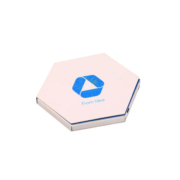 Hexagon 256MB LCD video brochure card , audio video business cards For Marketing