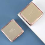 15g 30g 50g Clear Square Glass Cosmetic Jar with Rose Golden Lids Customized