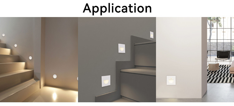 Smart Control PIR Led Stair Lights 62mm Cutout Square Stair Lights
