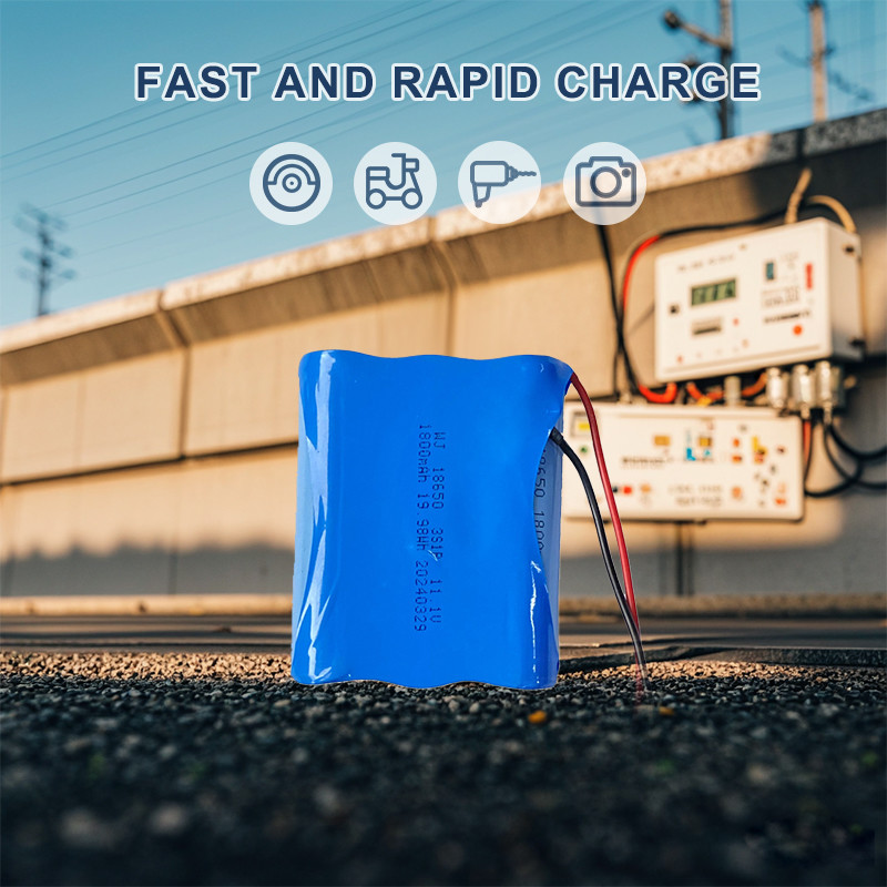 1800mah 11.1V Li Ion 18650 Pack Commercial 18650 Rechargeable Battery Pack
