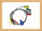 0.6m ECG Patient Cable Lead Wires Copper Conductor Material , Din Style