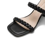 2035-2 Fashion Open-Toed Sandals With A Thin Strip, Sexy High Heels, Thick Heels