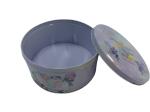 Bespoke Round Shortbread Biscuit Tin Gift Container 190mm Dia Biscuit Tin