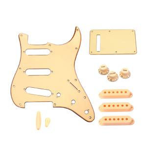 Wholesale Gold Mirror Pickguard SSS Electric Guitar Pickguard Set Pickup Cover Back Plate For Modern FD Strat Style Guitars from china suppliers