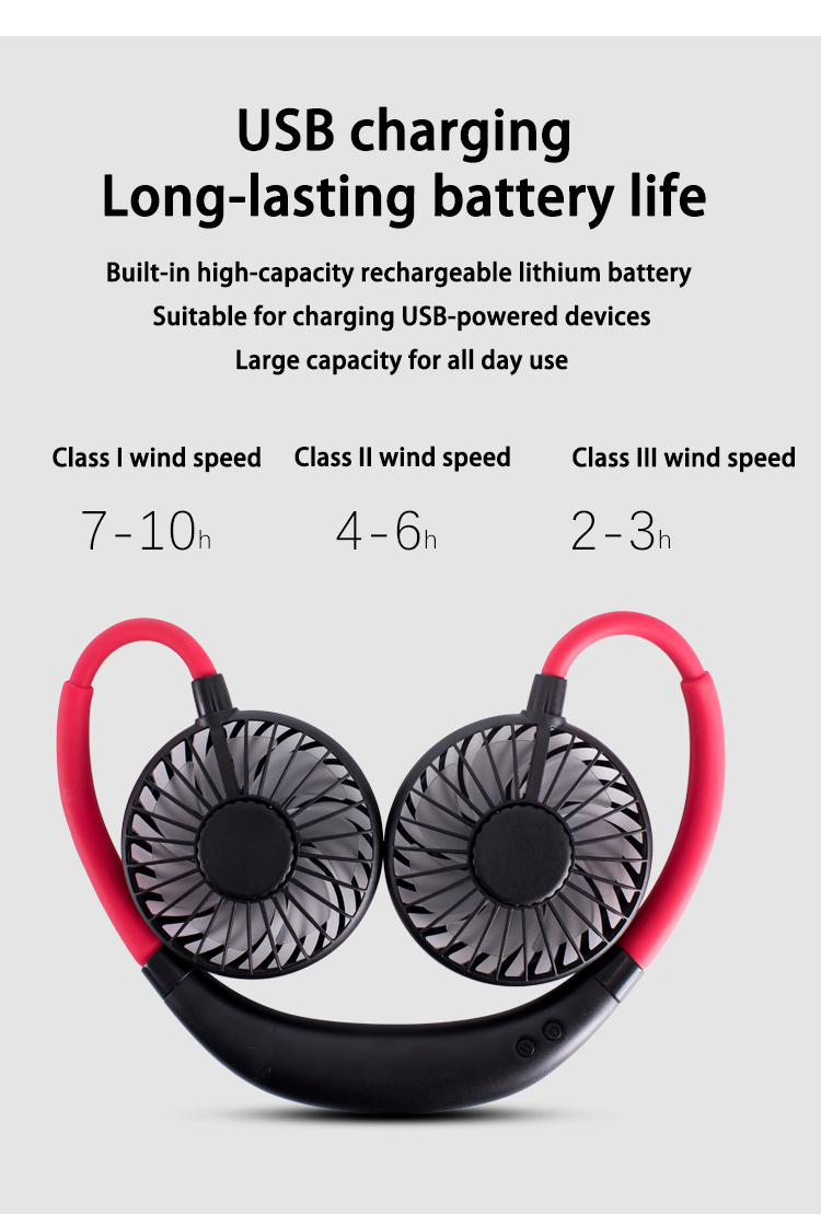 New Lazy 3 Generation Hanging Neck Aromatherapy Fan Factory Wholesale Hanging Neck Fan