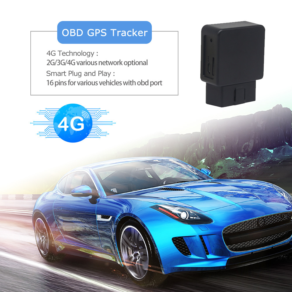 LBS ACC 200mAh OBD Car GPS Tracker OBDII Realtime GPS Tracking Device