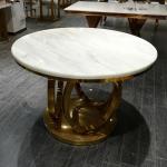 SS Base Marble Top Wedding Banquet Table And Chair Set
