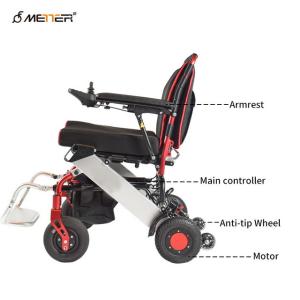 Wholesale Lightweight Folding Electric Wheelchair 6km/H 100KG Load from china suppliers