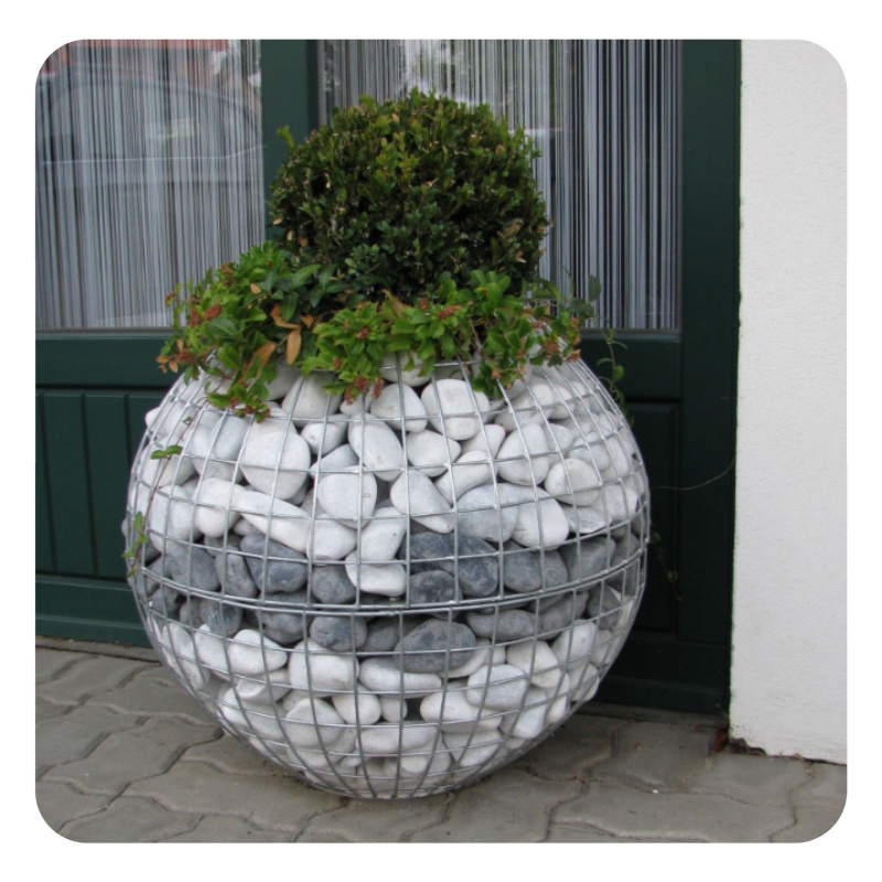 Professional Processing Service 2x1x1m Galvanized Gabion Basket with PVC Coating