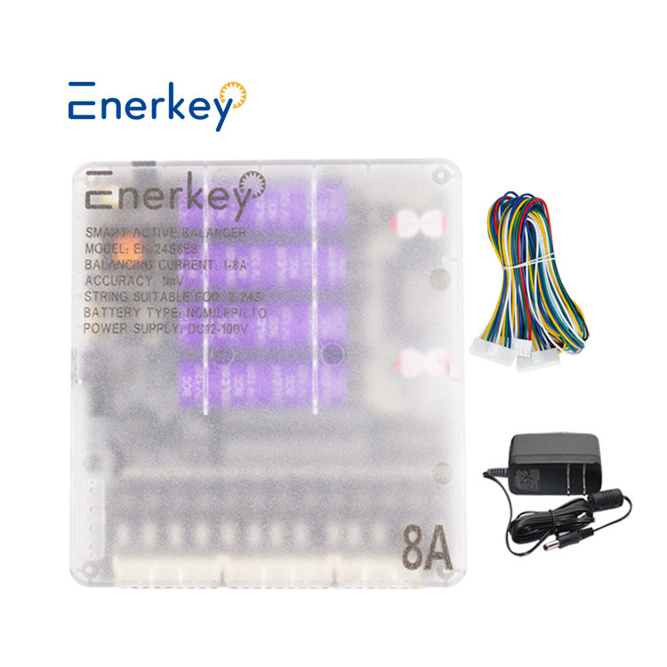 Enerkey 8A Active Smart Balancer With Bluetooth 2S-24S NCM/LFP/LTO Battery Balancer