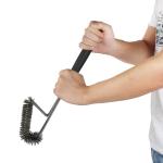 Black 18'' Handle 360 Degree Barbecue Cleaning Brush BBQ Grill Supplies